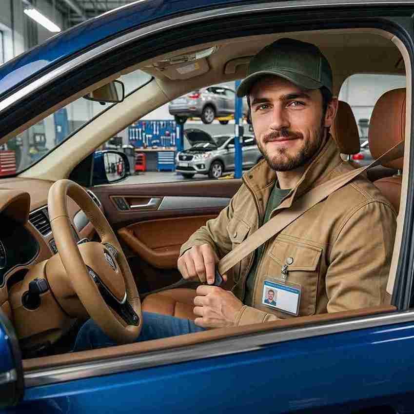 Car drop off and garage pick up service in Dubai with RTA testing